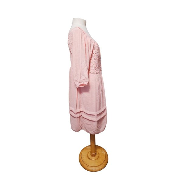 j. Dee Shift Dress size XL ballerina pink lace detail - Picture 3 of 9